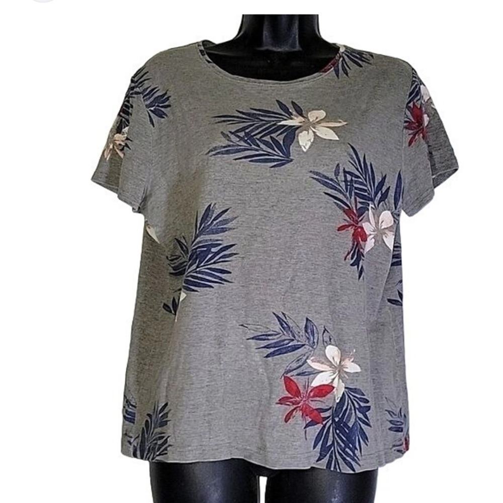 (EUC) Croft & Barrow Floral Classic Tee 2x